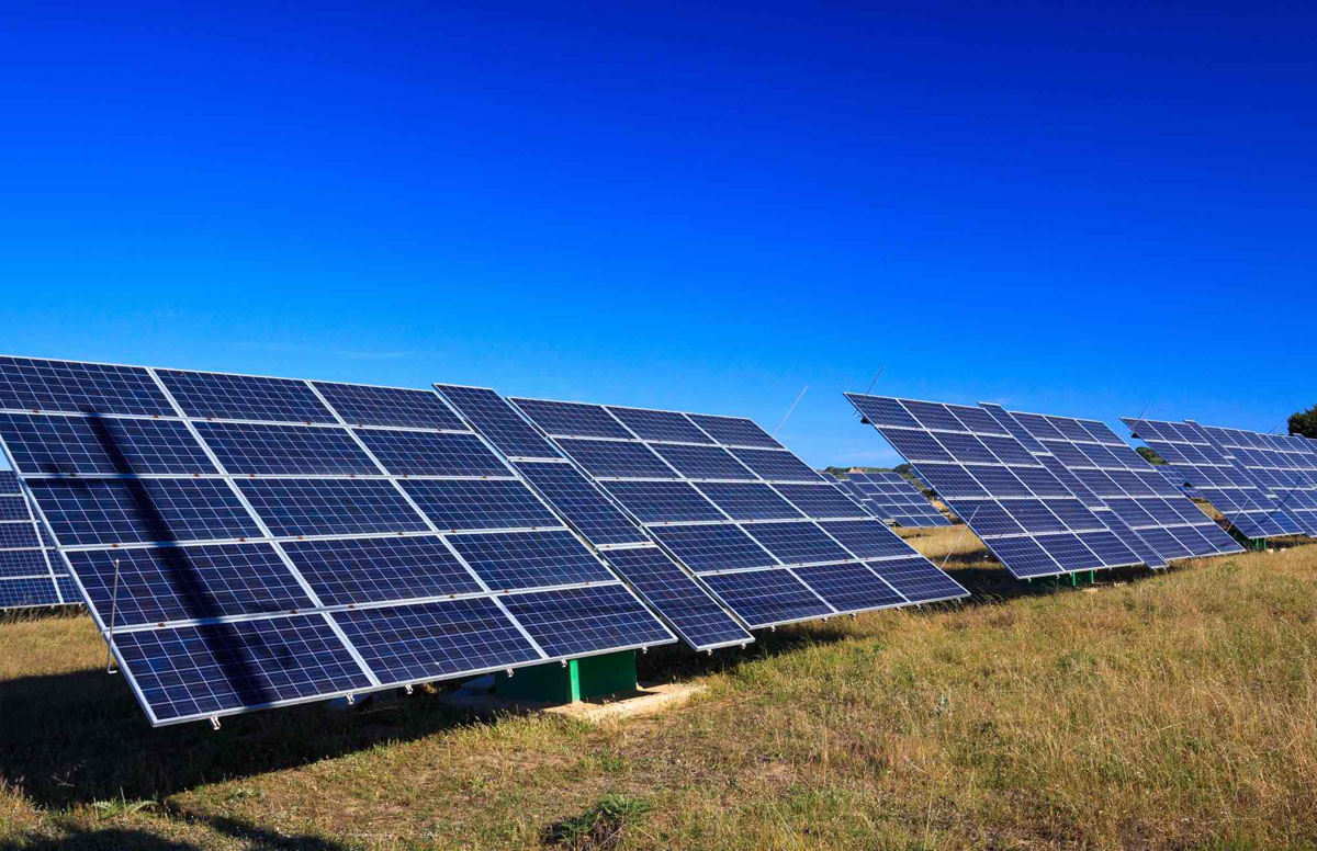 Photovoltaic panels farm. Renewable energy sources. Photovoltaic panels farm. Renewable energy sources.